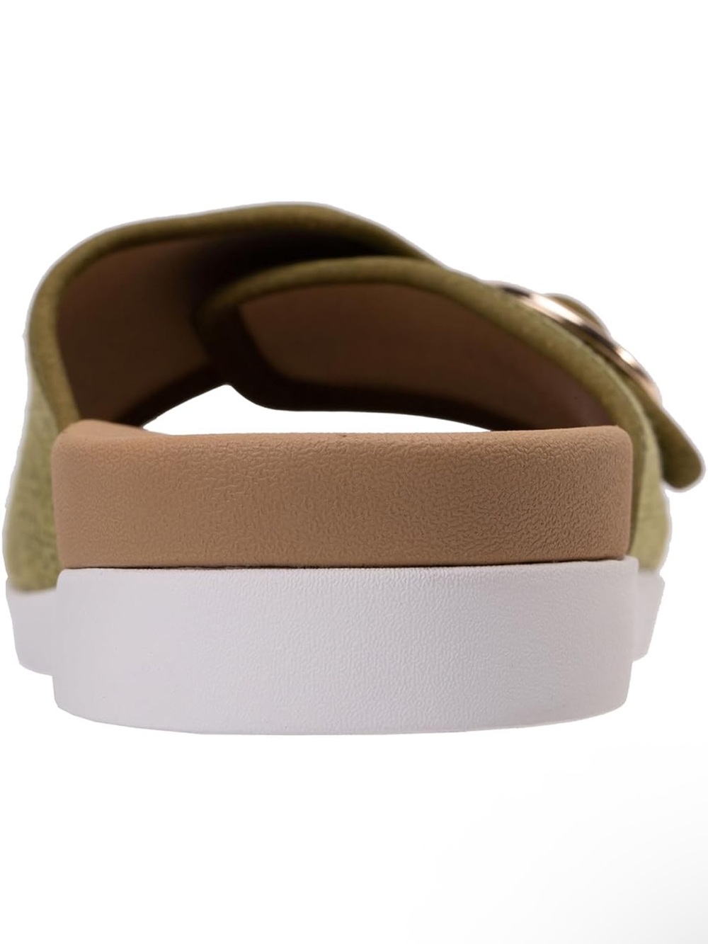 Revitalign Olive Green Slide Sandal with Buckle Accent - Women's Casual Slip-On - Picture 3 of 8